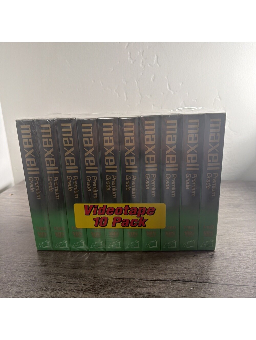 MAXELL PREMIUM T-160 VHS VIDEOTAPES 10-PACK NEW FACTORY SEALED